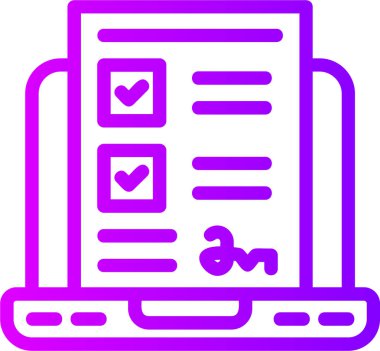 kontrol listesi simgesi, basit vektör illüstrasyonu