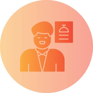 İş adamı. Web simgesi basit illüstrasyon