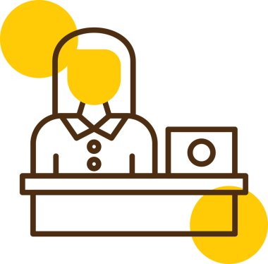 Bir kadın simgesinin vektör illüstrasyonu