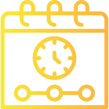 Saat simgesi, vektör illüstrasyonu beyaz arkaplanda izole edildi