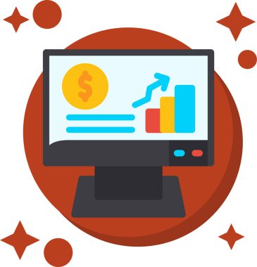 iş ve finans ikonu vektör illüstrasyon grafik tasarımı