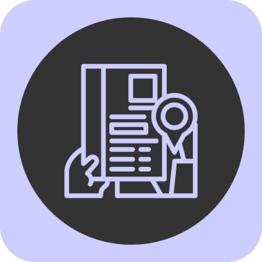 Belge. Web simgesi basit illüstrasyon