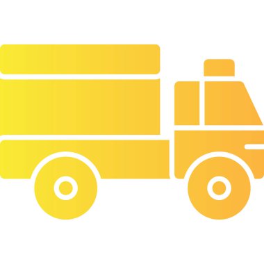 dağıtım kamyonu ikonu vektör çizimi