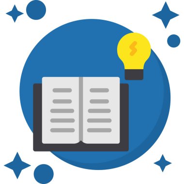 Fikir düz simgesi, vektör illüstrasyonu