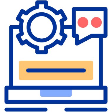 dişli simgesinin vektör illüstrasyonu