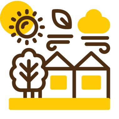 Dolu iklim iklimi simgesi - özet biçiminde