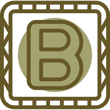 Tek bir b simgesinin vektör illüstrasyonu