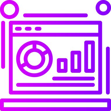 Seo ve teknoloji simgesinin vektör illüstrasyonu