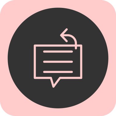 Sohbet simgesinin vektör illüstrasyonu