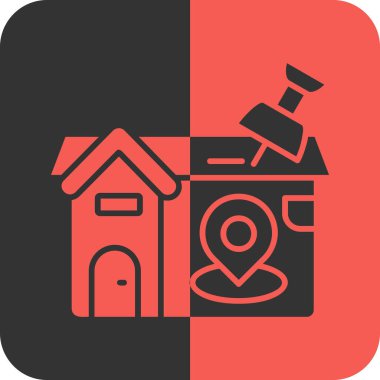 Ev simgesinin vektör illüstrasyonu