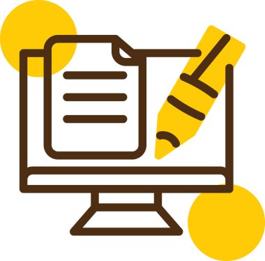 Kalem. Web simgesi basit illüstrasyon