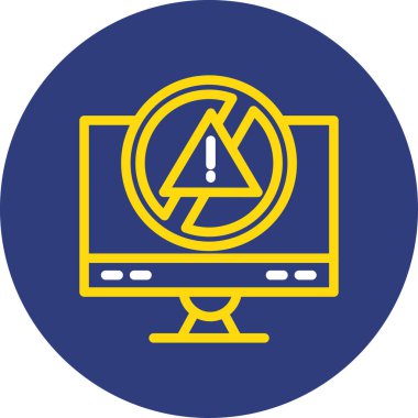 Dizüstü bilgisayar simgesinin vektör çizimi