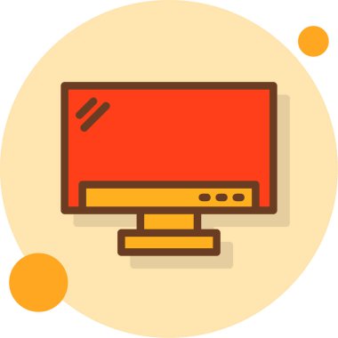 Televizyon. Web simgesi basit tasarım