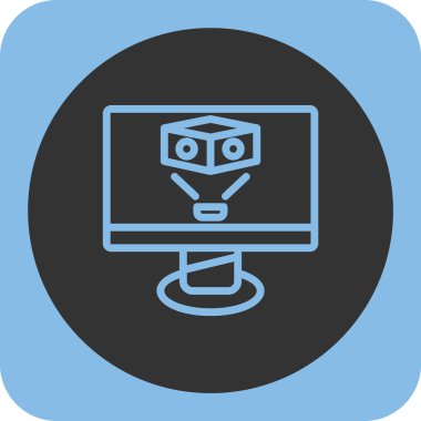 Bilgisayar. Web simgesi basit illüstrasyon