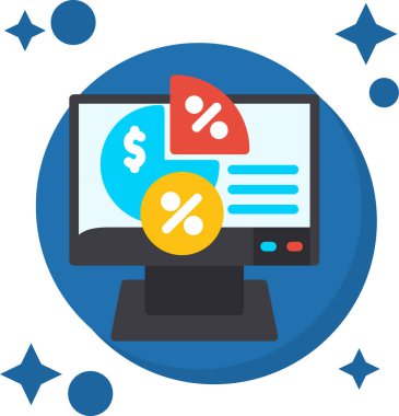 dolar ve pasta grafikli dizüstü bilgisayar