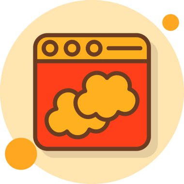 Bulut. Web simgesi basit illüstrasyon