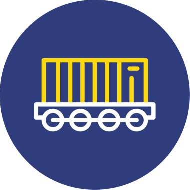 tren. Web simgesi basit illüstrasyon