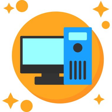 Bilgisayar izleyici vektör simgesi modern vektör illüstrasyonu