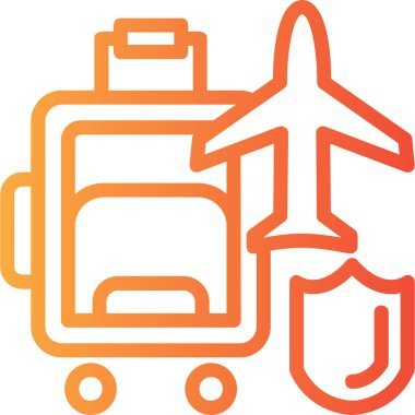 Bagaj bagaj simgesi taslak biçiminde