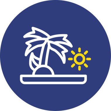 Palmiye ağaçları. Web simgesi basit tasarım