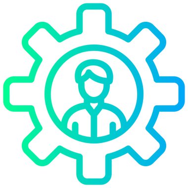 dişli seçenekleri vektör simgesi. biçim düz simge simgesi, mavi renk, beyaz arkaplan.