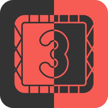 Tek b 3 b yapboz simgesinin vektör çizimi