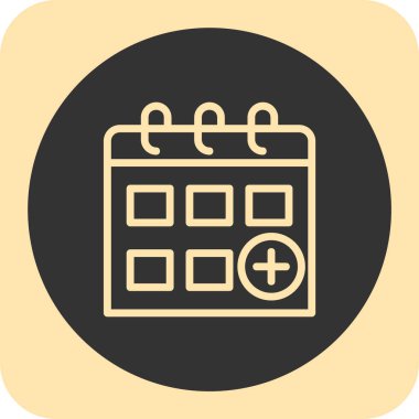 Moda biçimi izole edilmiş arkaplanda takvim simgesi