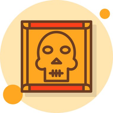 kafatası web simgesi, basit vektör illüstrasyonu