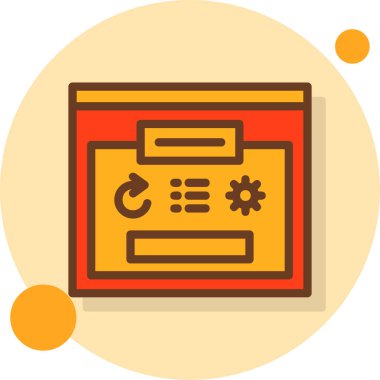 İş bürosu simgesi vektör illüstrasyonu