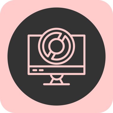 Ağ simgesi. İnternetin basit illüstrasyonu