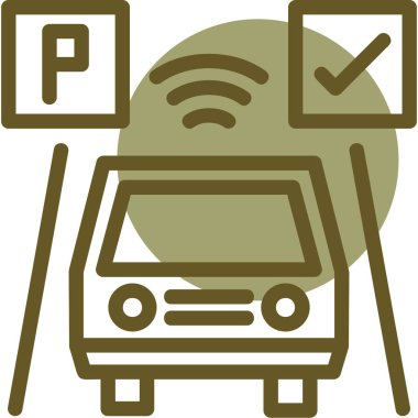 İşareti simgesi Otopark, illüstrasyon vektör