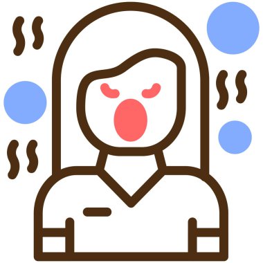 Kadın. Web simgesi basit illüstrasyon