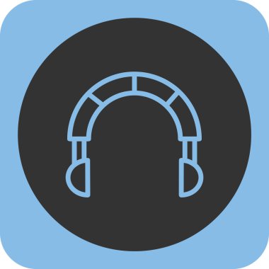 Kulaklık vektör simgesi. Grafik ve web tasarımı için illüstrasyon vektörü.