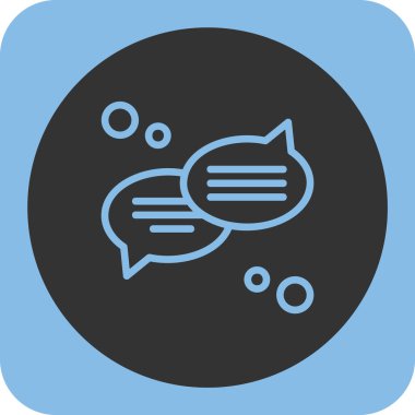 kabarcık sohbet simgesi doldurulmuş ana hat biçimi