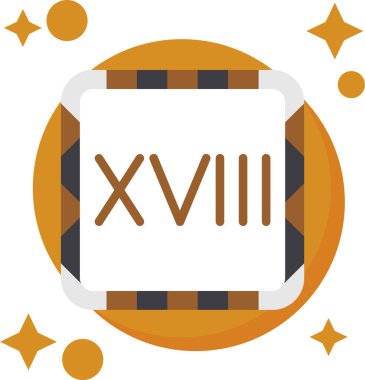 Moda tarzında izole edilmiş altıncı simge