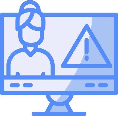 Bilgisayar hatası. Web simgesi basit illüstrasyon