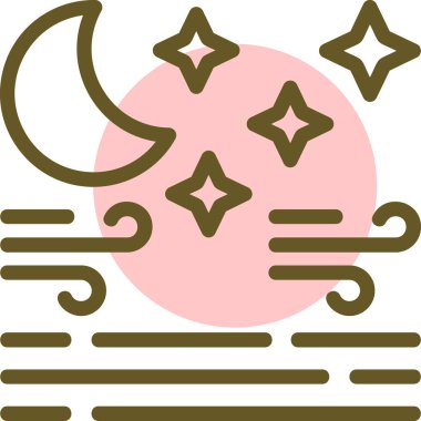 Ay. Web simgesi basit illüstrasyon