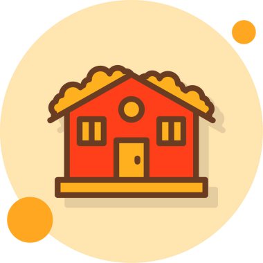 Ev simgesinin vektör illüstrasyonu