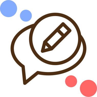 Bir kalem simgesinin vektör illüstrasyonu