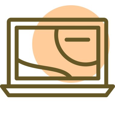 dizüstü bilgisayar simgesi. Basit bir çizim. ağ için dizüstü vektör simgeleri