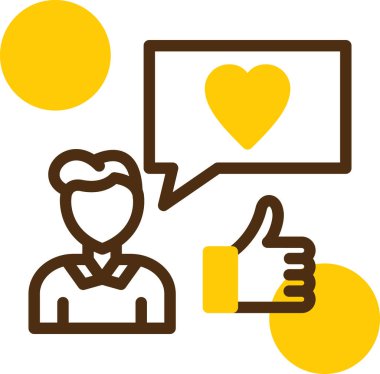 kalp sohbet vektör illüstrasyonu