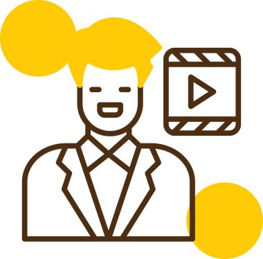 Moda biçimi izole edilmiş video oynatıcı simgesi