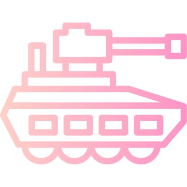 Ordu tankı. Web simgesi basit illüstrasyon