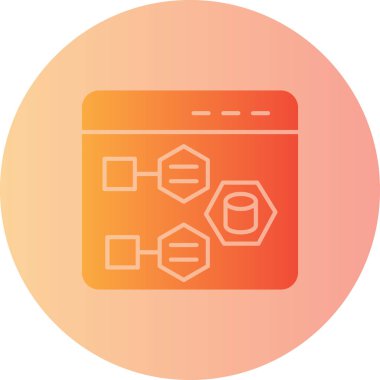 Tarayıcı. Web simgesi basit illüstrasyon