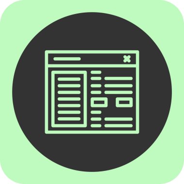 tarayıcı simgesi vektör illüstrasyonu