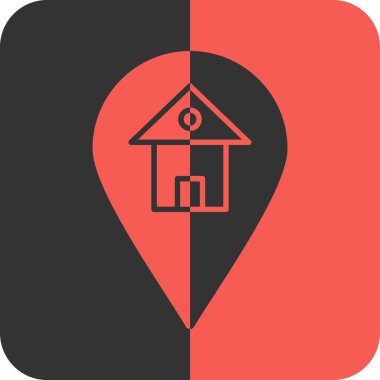 harita simgesi vektör illüstrasyonu