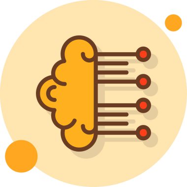 Bulut. Web simgesi basit illüstrasyon