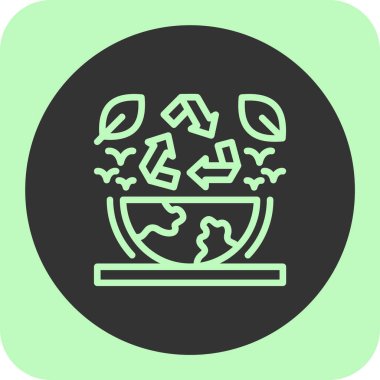 Çevre koruma simgesi, vektör illüstrasyonu