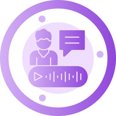 Konuşmacı. Web simgesi basit illüstrasyon