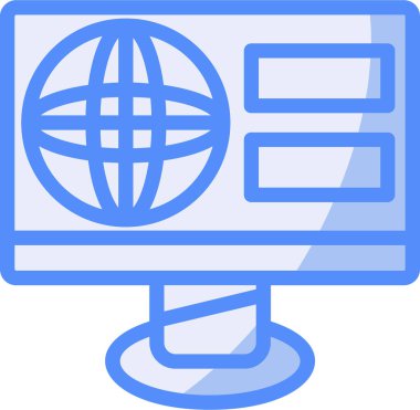 genel ağ simgesi, basit vektör illüstrasyonu